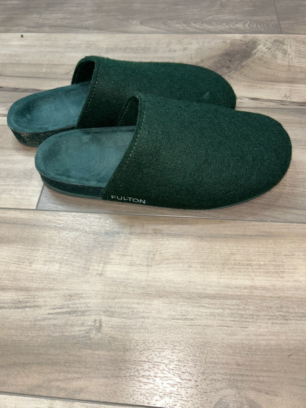Fulton House Slippers Forest Green Size 11 - Picture 3 of 9